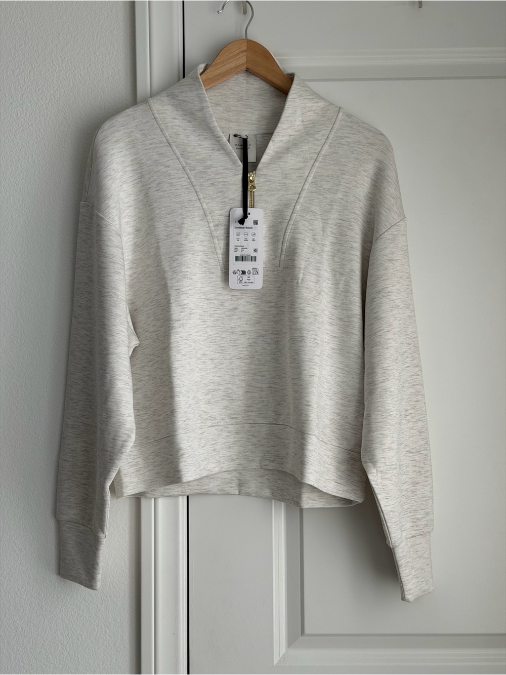 Varley Davidson Sweat in Ivory Marl, Size Medium - Picture 7 of 10